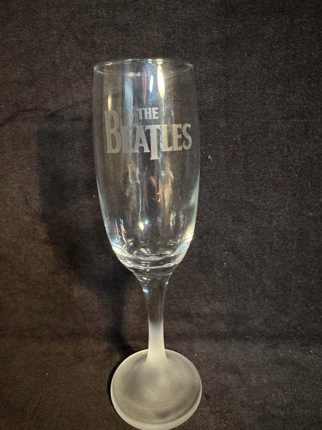 Beatles Logo Design Hand Etched Glass - Etsy