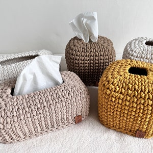 Regalo fatto a mano, scatola per fazzoletti, porta tovaglioli, distributore di fazzoletti, copri scatola rettangolare per fazzoletti all'uncinetto