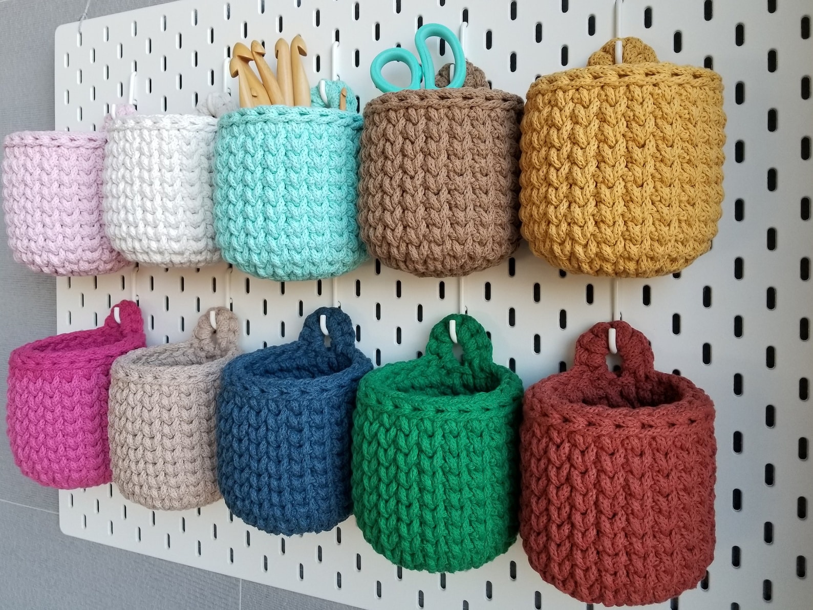 Handmade Gift Mini Hanging Basket Desk Organizer SKÅDIS Etsy