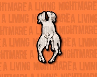 Conjoined Twin Lambs Vinyl Sticker