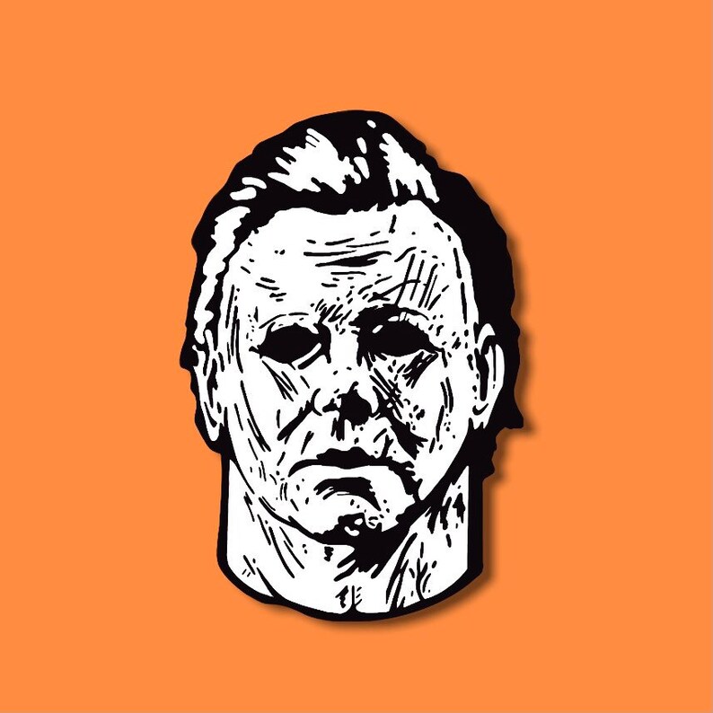 John Carpenters Halloween Michael Myers Vinyl Sticker Etsy