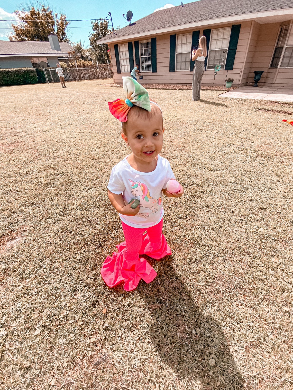 Neon Pink Baby Bell Bottoms Toddler Bell Bottoms Hot Pink Etsy