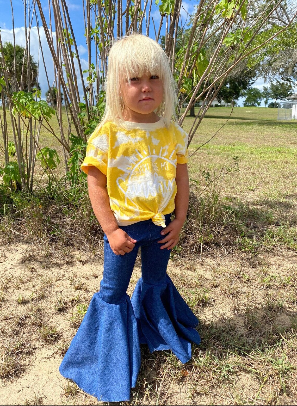 Baby Bell Bottoms Toddler Bell Bottoms Denim Bell Bottoms Etsy