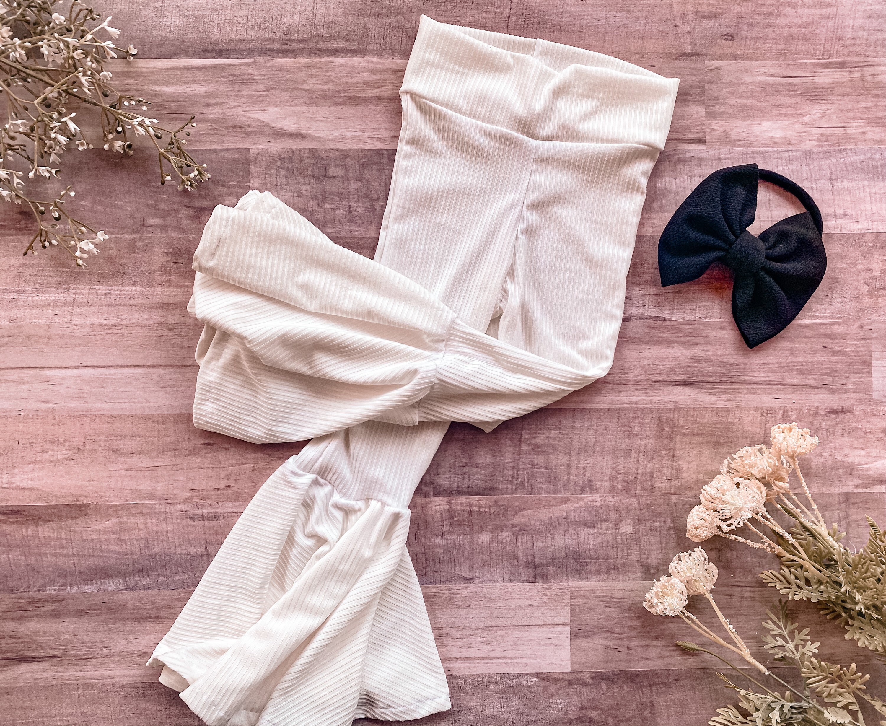 Baby Bell Bottoms Toddler Bell Bottoms White Bell Bottoms Etsy