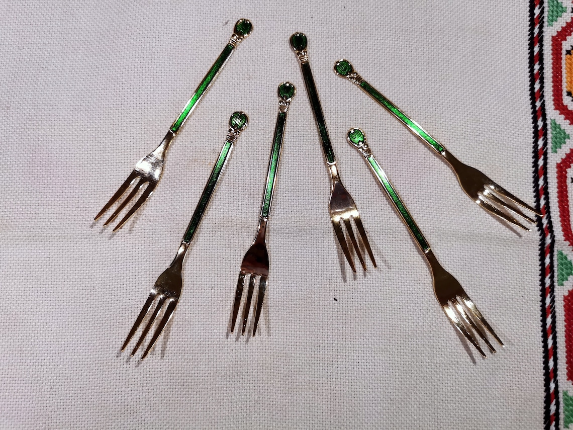 Vintage Mini Forks Japan Antique Rare Find Desert Set of Etsy