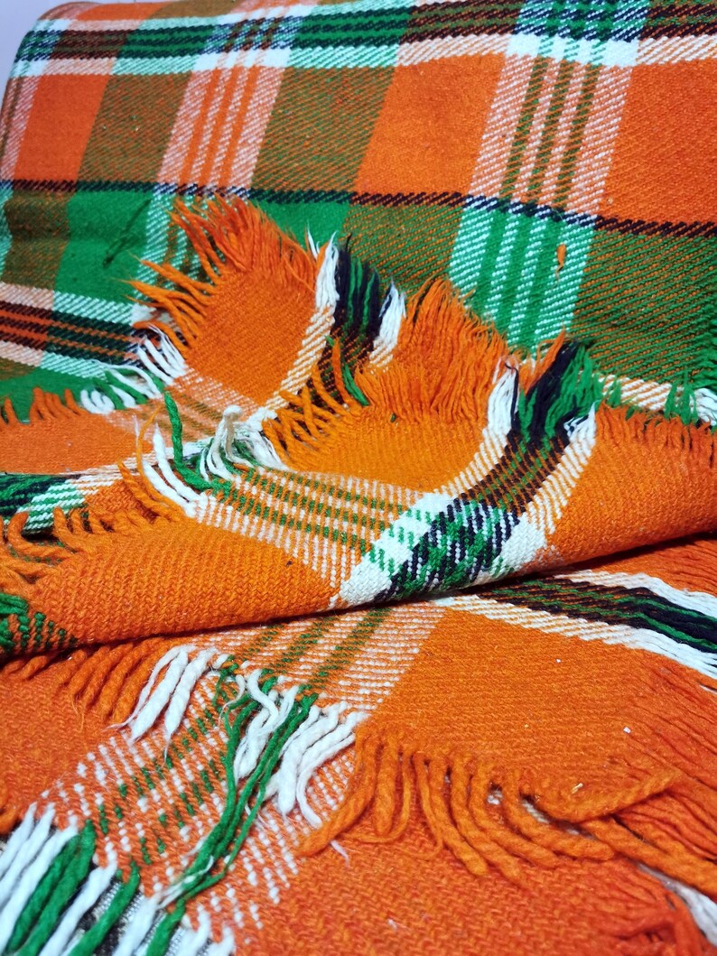 Vintage wool blanket 100 wool blanket Bulgarian Rhodope Etsy