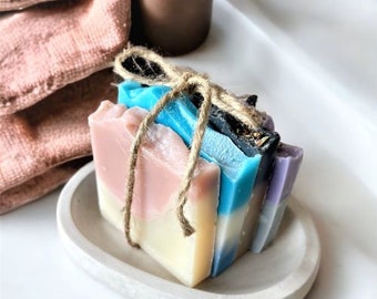 Handmade Soap Sample Pack • 4 sample bars per pack • Guest Soaps • Mini Soap • Soap Bundles