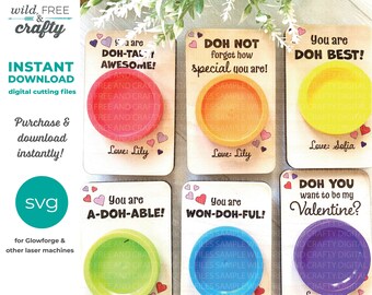 Play doh Valentine svg, Play doh Valentine Laser File, Valentine’s Laser Cut Files, Laser SVG, svg file, svg designs, glowforge files