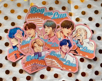 BTS Boy With Luv Sticker Set: Kpop Fanart Decals