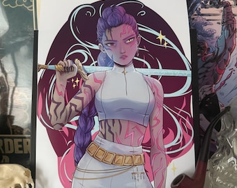 Rumi Demon Art Print| Kpop Demon Hunters | A4/A5/A6