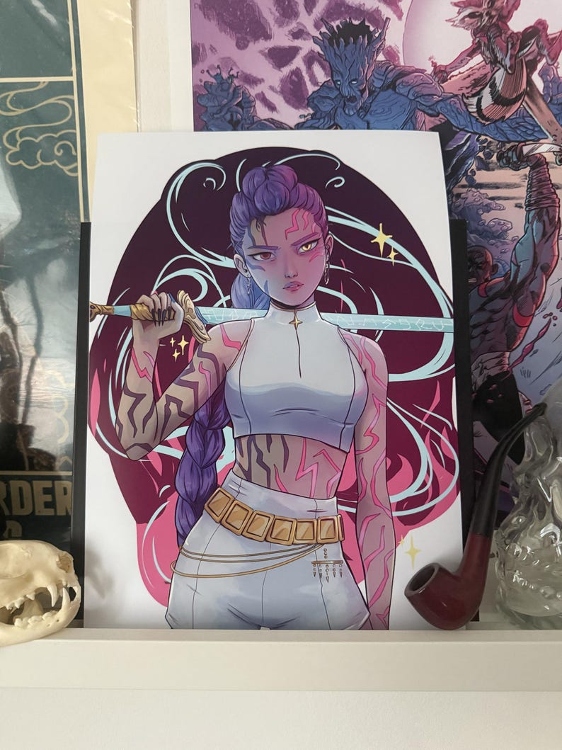 Rumi Demon Art Print| Kpop Demon Hunters | A4/A5/A6 - Etsy