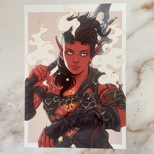 Karlach Kunstdruck Baldur's Gate Poster Videospiel Geschenk BG3 Kunstdruck DND Fan Geschenk