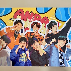 Anpanman BTS Fanart Print: Kpop Heavyweight Poster - Etsy