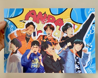 Anpanman BTS Art Print | Kpop Fanart Print | A4/A5 Heavyweight Poster | Unframed | Beefbeff Art