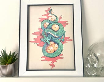 Shenron Drangon Ball Fanart Print