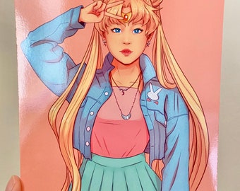 Sailormoon 90s Fashion Print A4/A5 Art Print