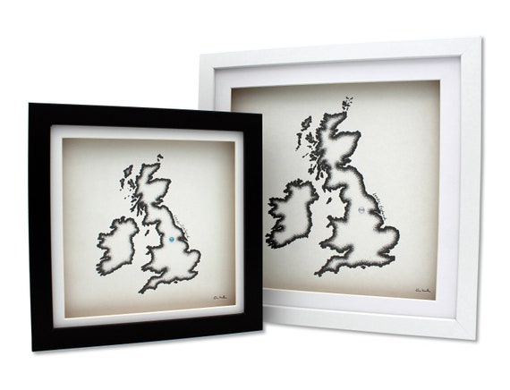 Hand Drawn Personalised Map of the British Isles