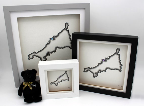 Personalised Hand Drawn Map of Cornwall