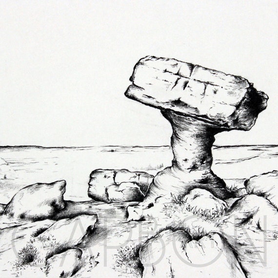 Signed Print of Brimham in North Yorkshire