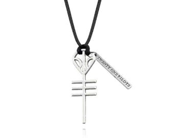Twenty One Pilots Necklace: Skeleton Clique Silver-Tone Pendant