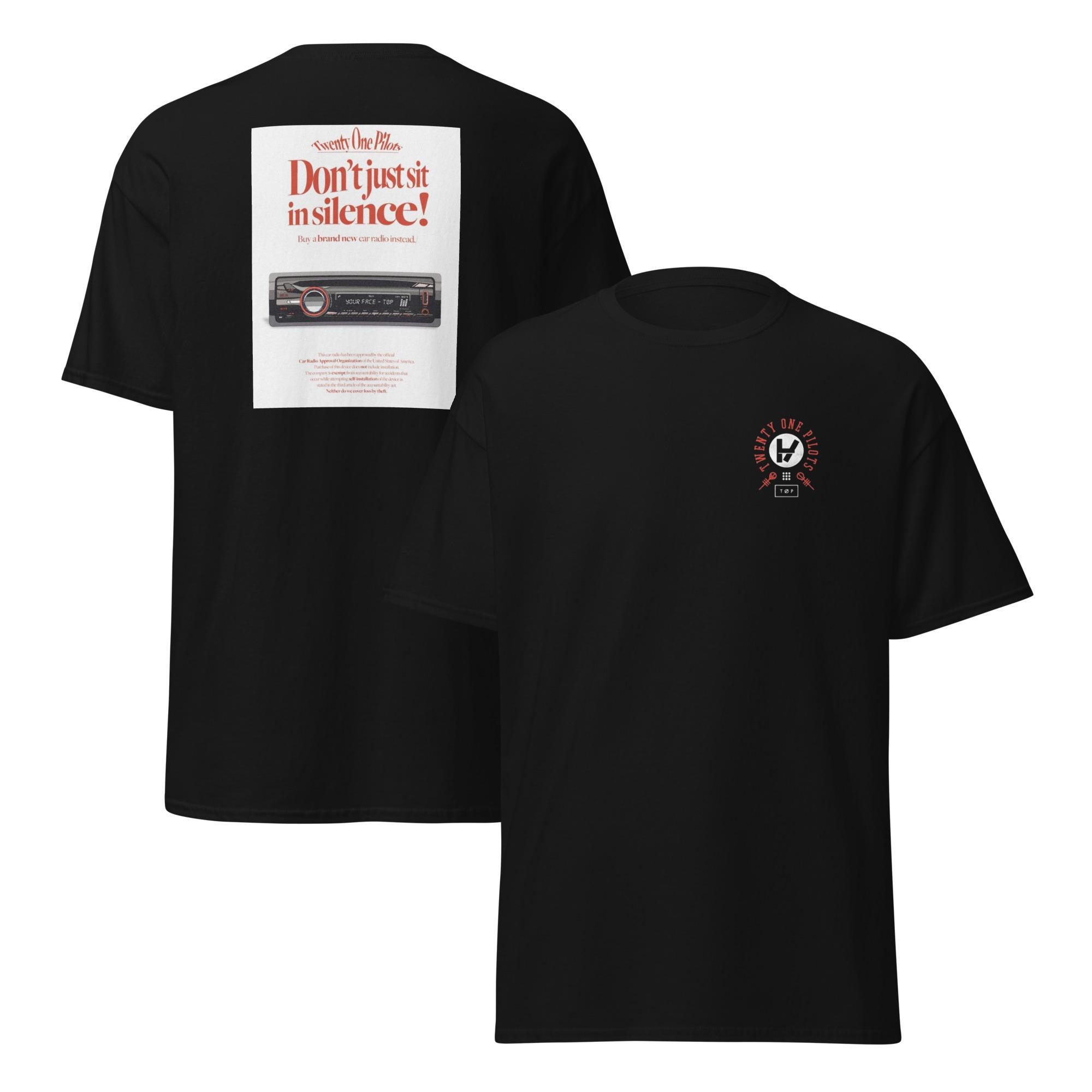 Twenty One Pilots Car Radio T-shirt: Retro Band Tee, Classic TØP