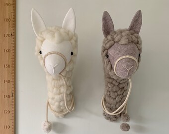 stuffed llama head