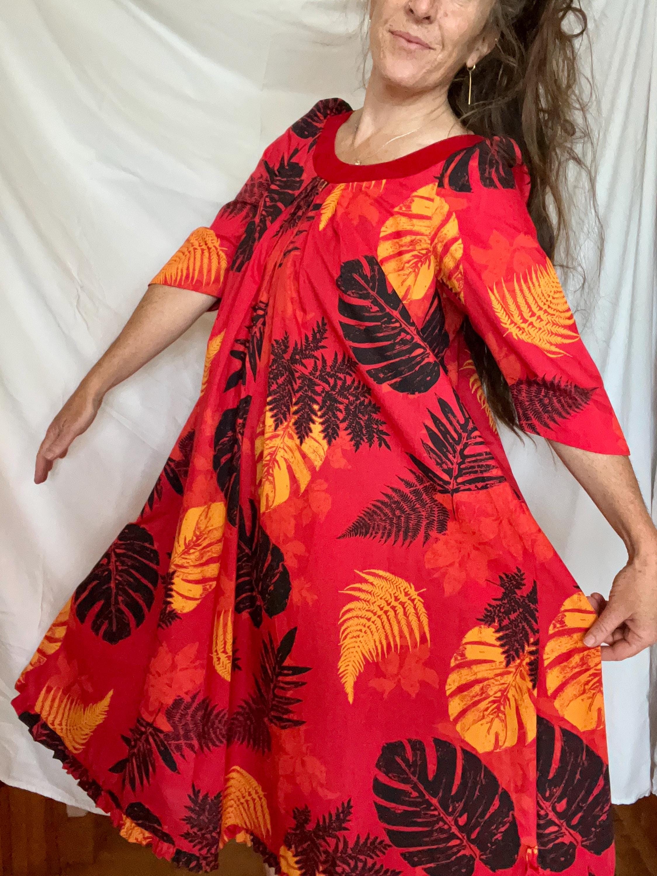 【ハワイ製 フラダンス衣装】イエロー T&L MUUMUU FACTORY 美品 ハワイ製 フラダンス衣装】イエロー T&L MUUMUU FACTORY