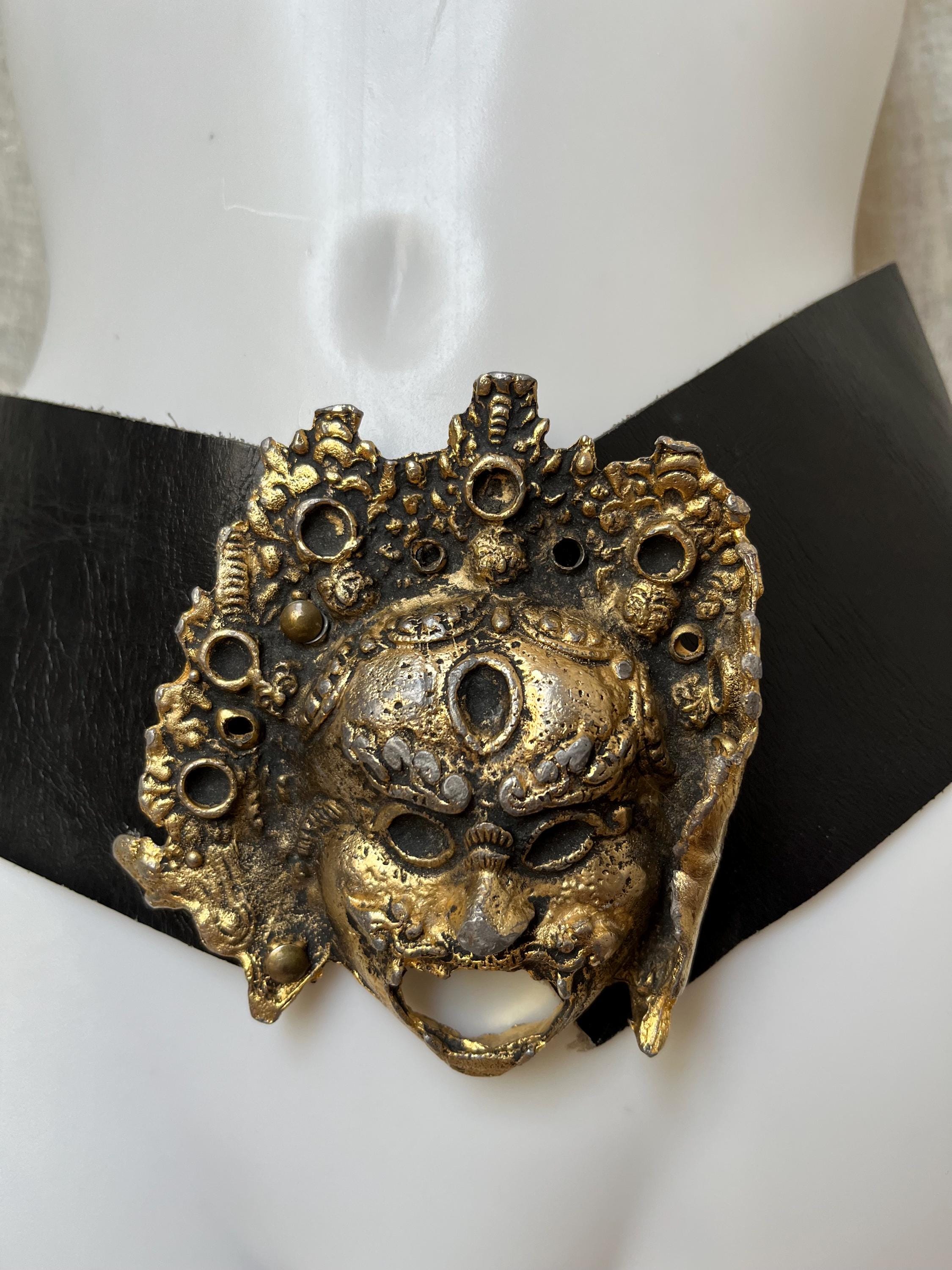 JOSE COTEL ホセコテル　ヴィンテージ　ベルト　1985年製　フランス Vintage 1985 JOSE COTEL France STATEMENT GOLD SILVER METAL