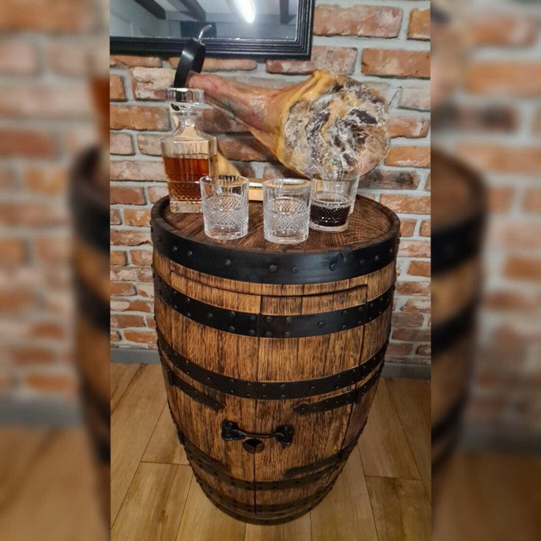 Whisky Barrel-bar_ Rotating Shelf Rack _whisky Oak Barrel - Etsy