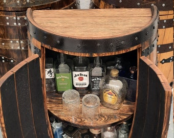 Half Whisky Barrel Drinks Cabinet__Handmade & Recycled from Scotch Whisky Barrel