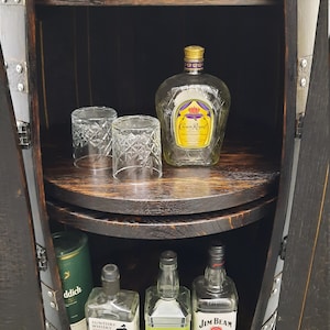 Whisky Barrel-bar_ Rotating Shelf Rack _whisky Oak Barrel - Etsy