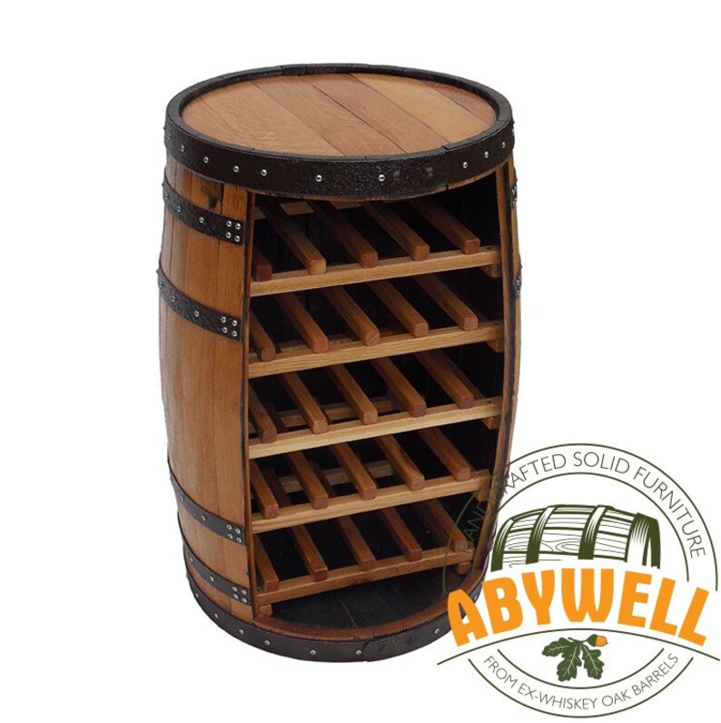 WINE RACK Drink Table Handcrafted Solid Oak Etsy