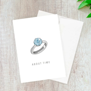 À propos de la carte de temps//carte de fiançailles, carte drôle, carte de petit garçon, carte de jeu de mots, carte de mariage, carte de félicitations