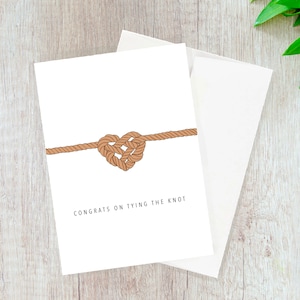 Tying the Knot // funny card, punny card, pun card, wedding card, engagement card