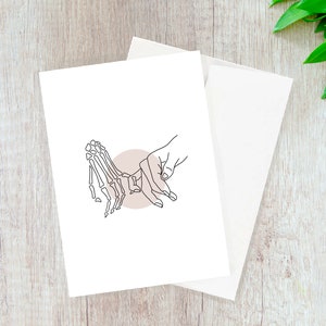 Pinky Promise Card//carte de remerciement, carte de remerciement, carte polyvalente, carte simple, carte vierge, carte minimale