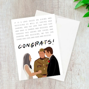 Sharing and Receiving Card // engagement, wedding, congratulations card, funny card, punny card, pun card