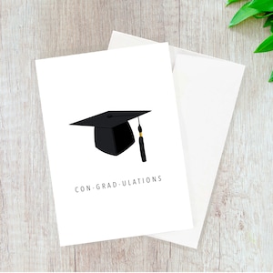 Félicitations Grad Card // carte de graduation, carte de diplômé, carte drôle, carte punny, carte de jeu de mots