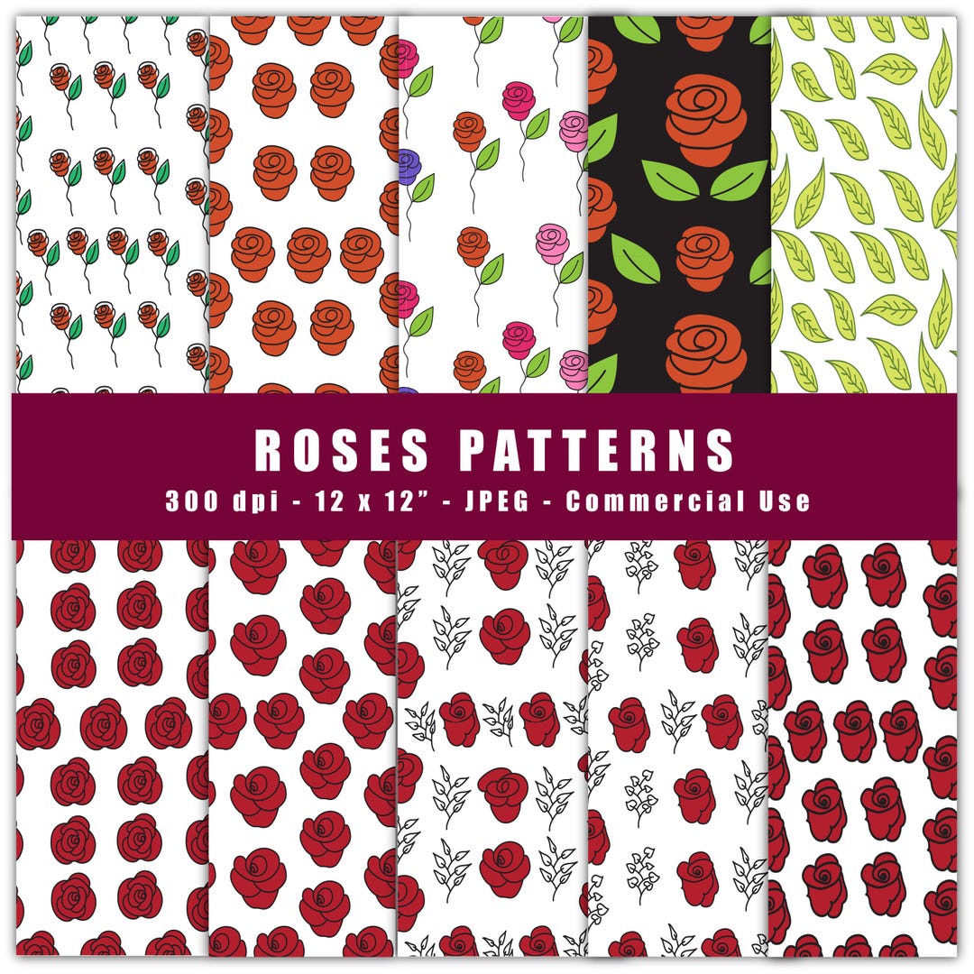 Floral Seamless Pattern | Flower Digital Paper Pack | Printable ...