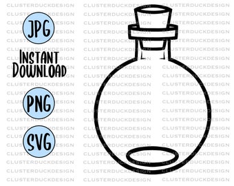 Potion Bottle 3 Svg Design Svg Files For Cricut Silhouette Etsy