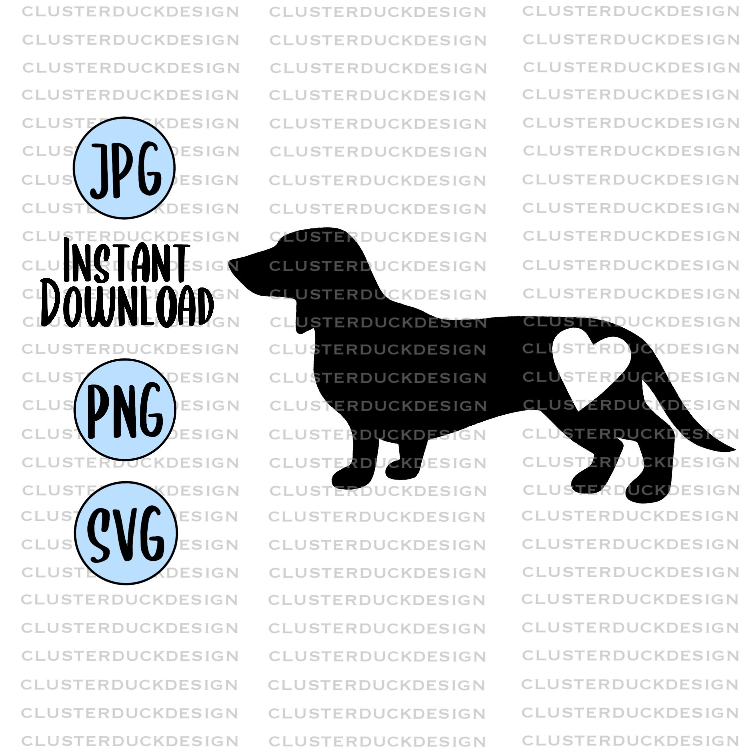 Wiener Dog 1 SVG Design SVG Files for Cricut Silhouette Cut | Etsy