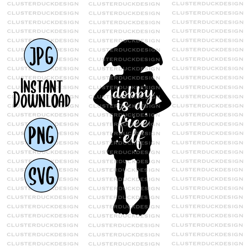 Download Dobby Is a Free Elf Harry Potter SVG Design SVG Files for | Etsy