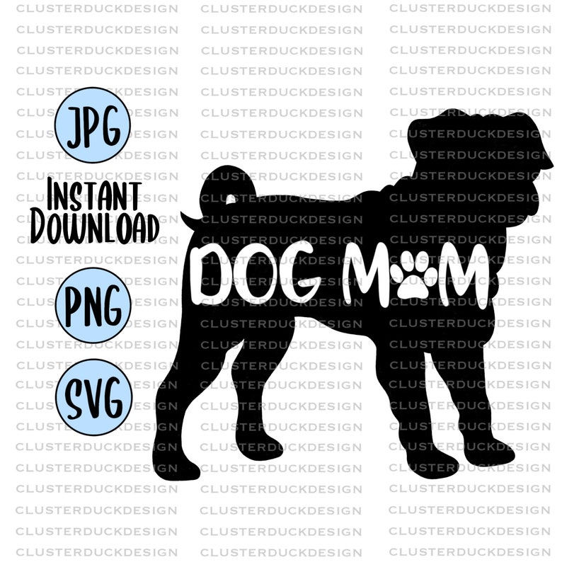 Pug 1 SVG Design SVG Files for Cricut Silhouette Cut File ...