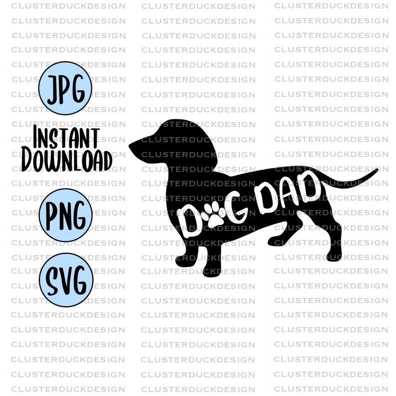 Download Sausage Dog Dad SVG Design SVG Files for Cricut Silhouette ...