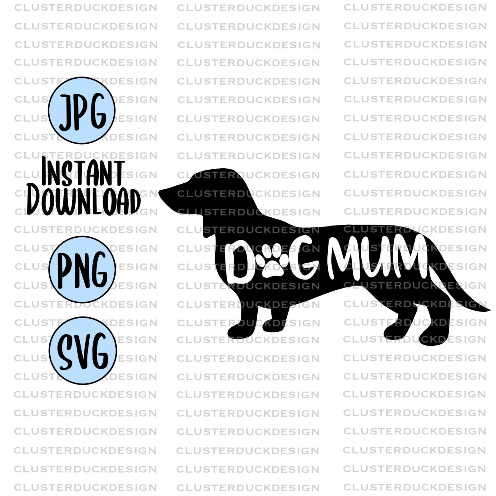 Wiener Dog 2 SVG Design SVG Files for Cricut Silhouette Cut | Etsy