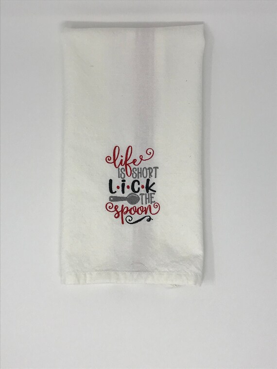 Decorative Kitchen Towel. Embroidered Kitchen Towel. Cute Etsy