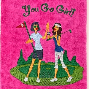 Süßes Golf Handtuch für Golferinnen, Velour Golf Handtuch