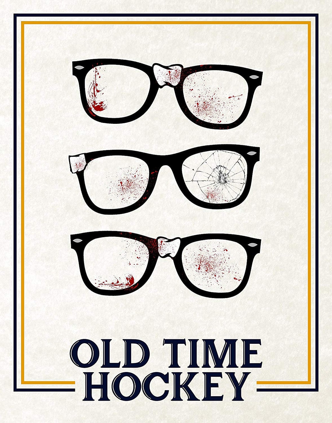 OLD TIME HOCKEY Poster Print Inspired by the Hanson Brothers Slapshot