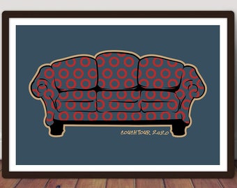 PHISH Inspired Couch Tour Poster Print | 11x14 | Concert Poster | Phan Art