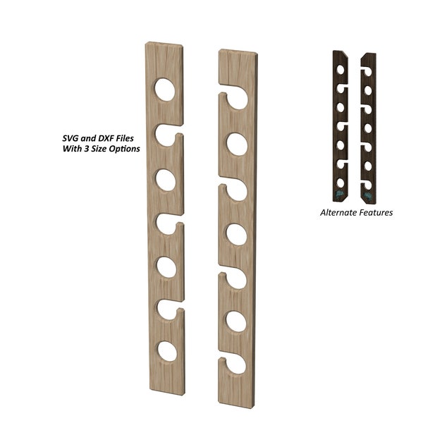 Fishing Rod Holder Plans with (SVG and DXF) - Wall\Ceiling Mounted. A Great Starter Woodworking plan with lots of customization options.