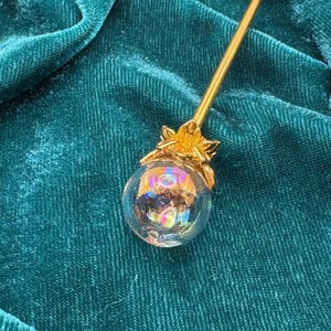 Iridescent Glass Hair Pin